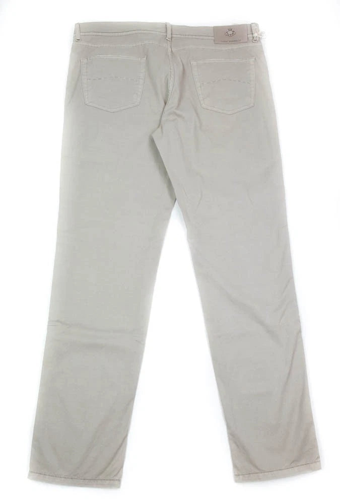 Luigi Borrelli Beige Solid Pants