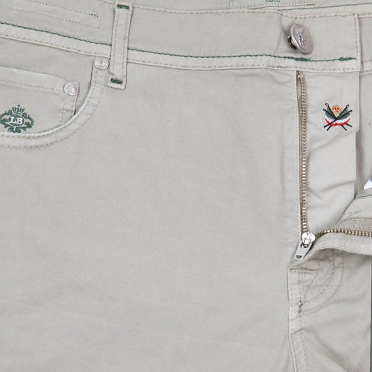 Luigi Borrelli Beige Solid Pants