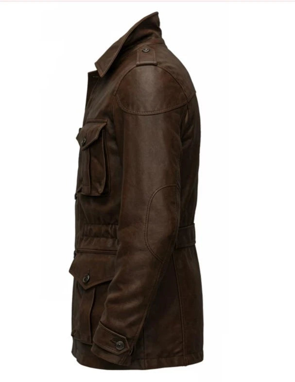 Handmade Leather Jacket Men Real Lambskin