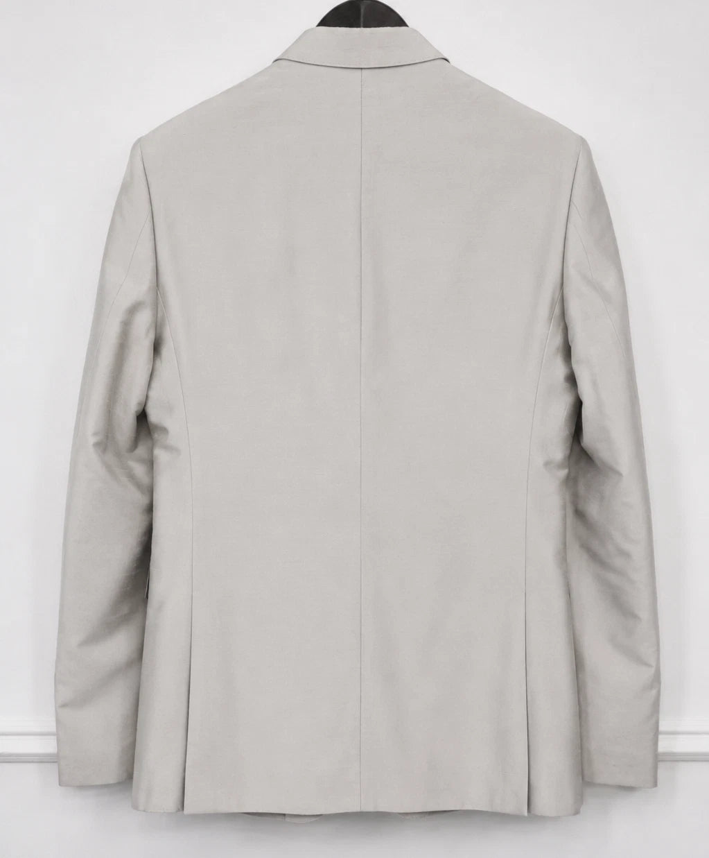 Men Burberry Suit Tuxedo Peak Silk Pale Grey