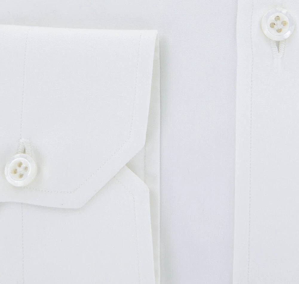Luigi Borrelli White Solid Cotton