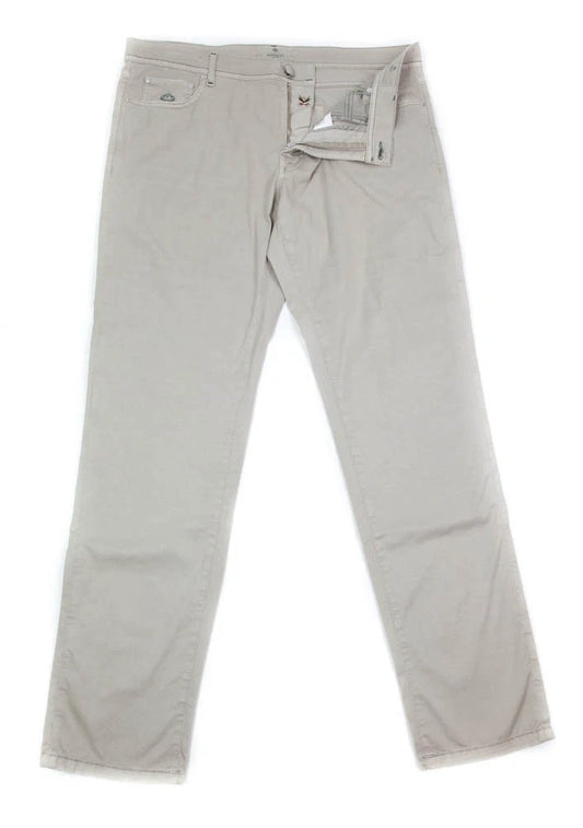 Luigi Borrelli Beige Solid Pants