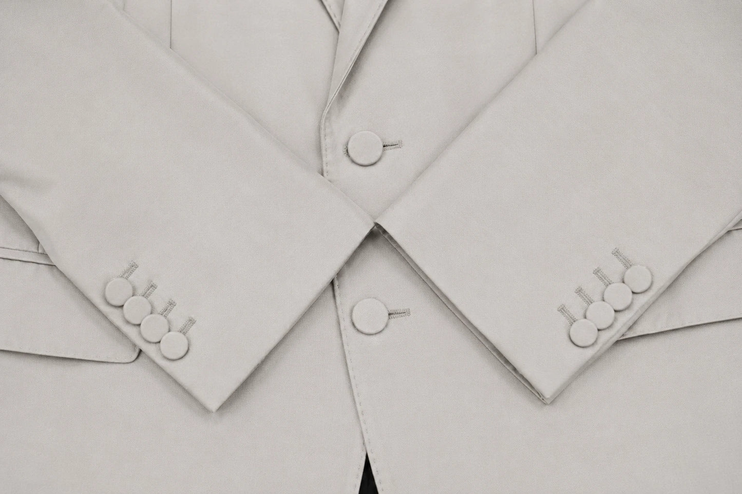 Men Burberry Suit Tuxedo Peak Silk Pale Grey