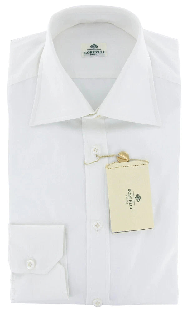 Luigi Borrelli White Solid Cotton