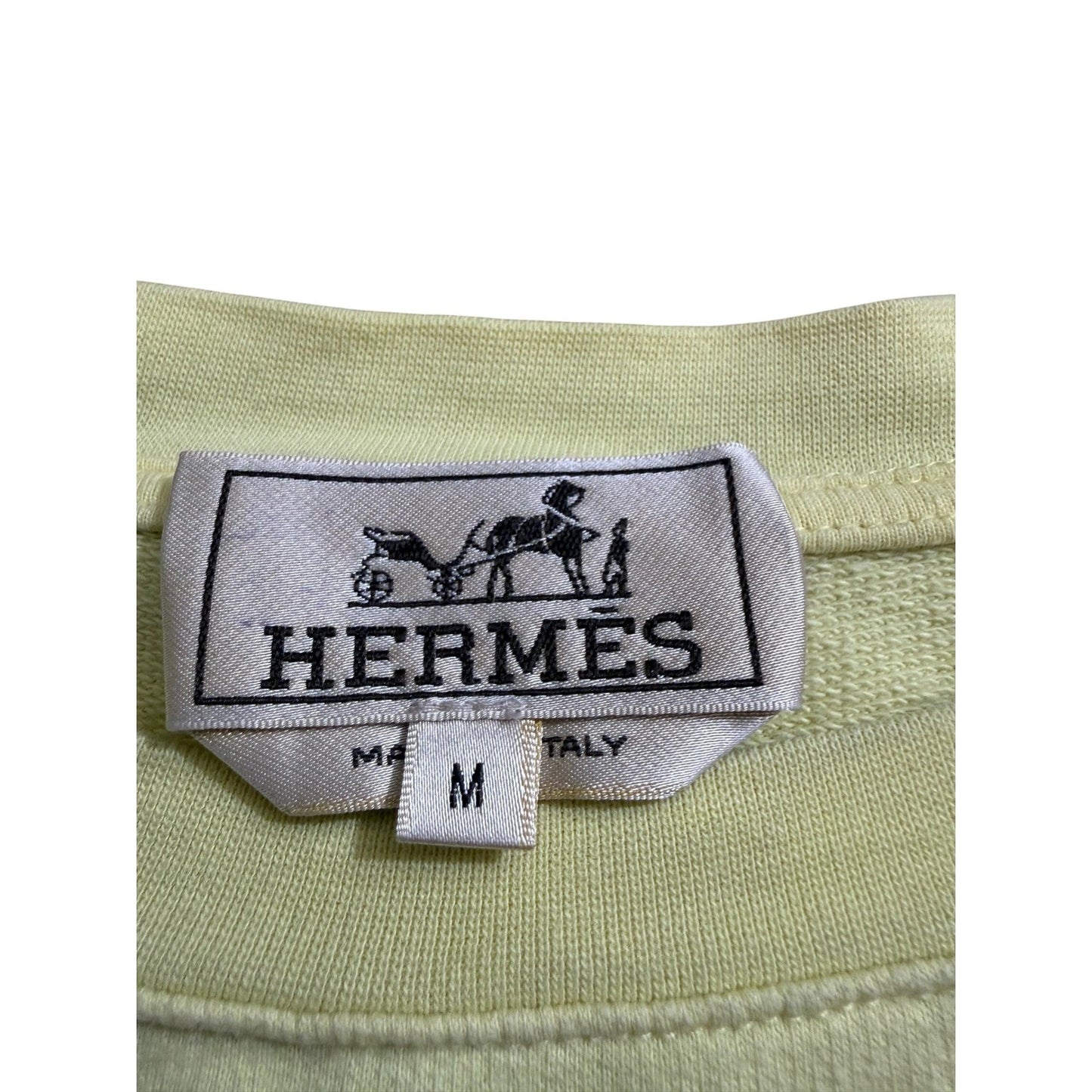 Hermes Mens Yellow Robot Logo Embroidered ( Pre Owned )